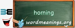 WordMeaning blackboard for horning